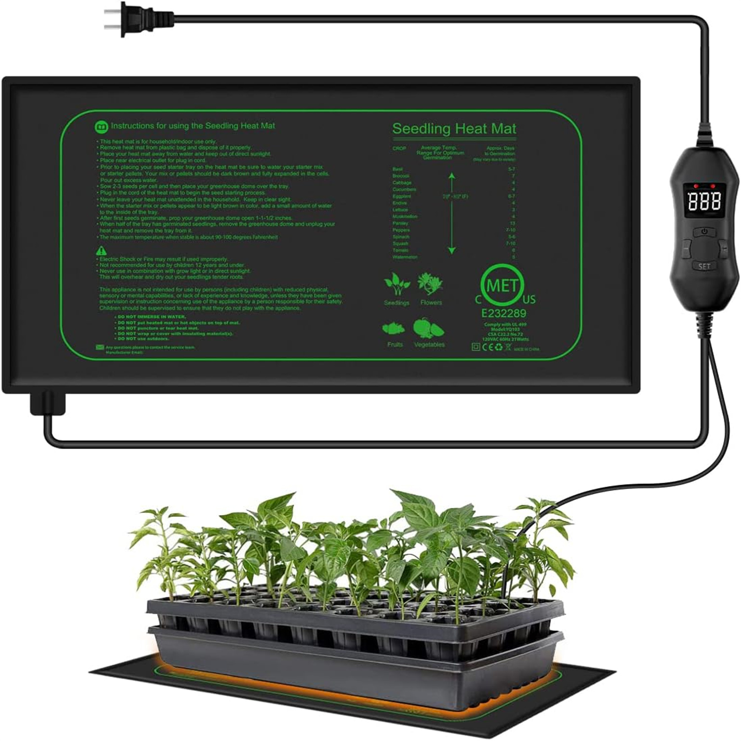Seedling Heat Pad - Alas Pemanas Bibit dengan Termostat Digital