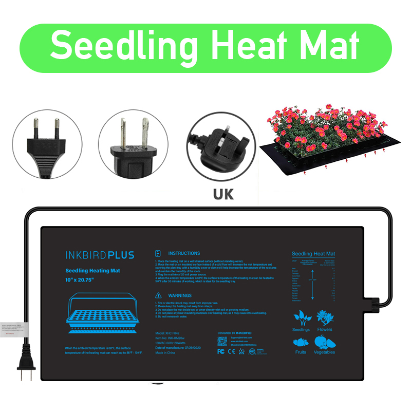 Seedling Heat Pad - 20.75X10CM EU/US/UK/AU Plug Bibit Tikar Panas