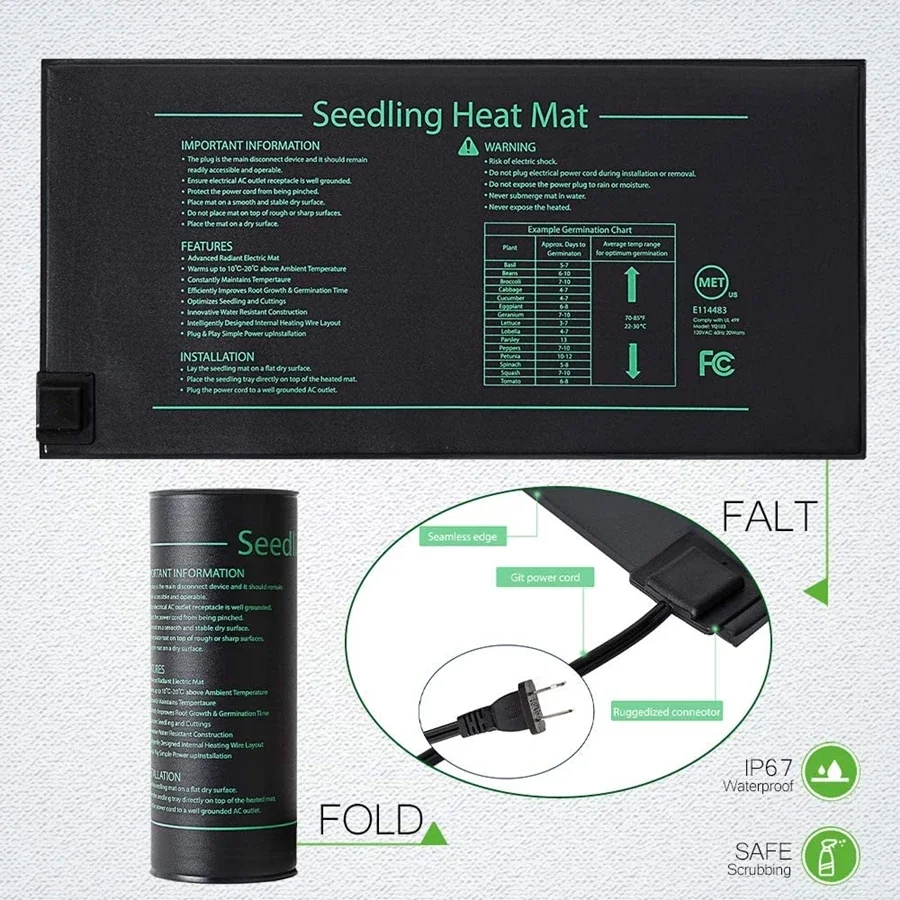 4 ukuran 220V EU Plug benih al - Seedling Heat Pad ulasan dan harga