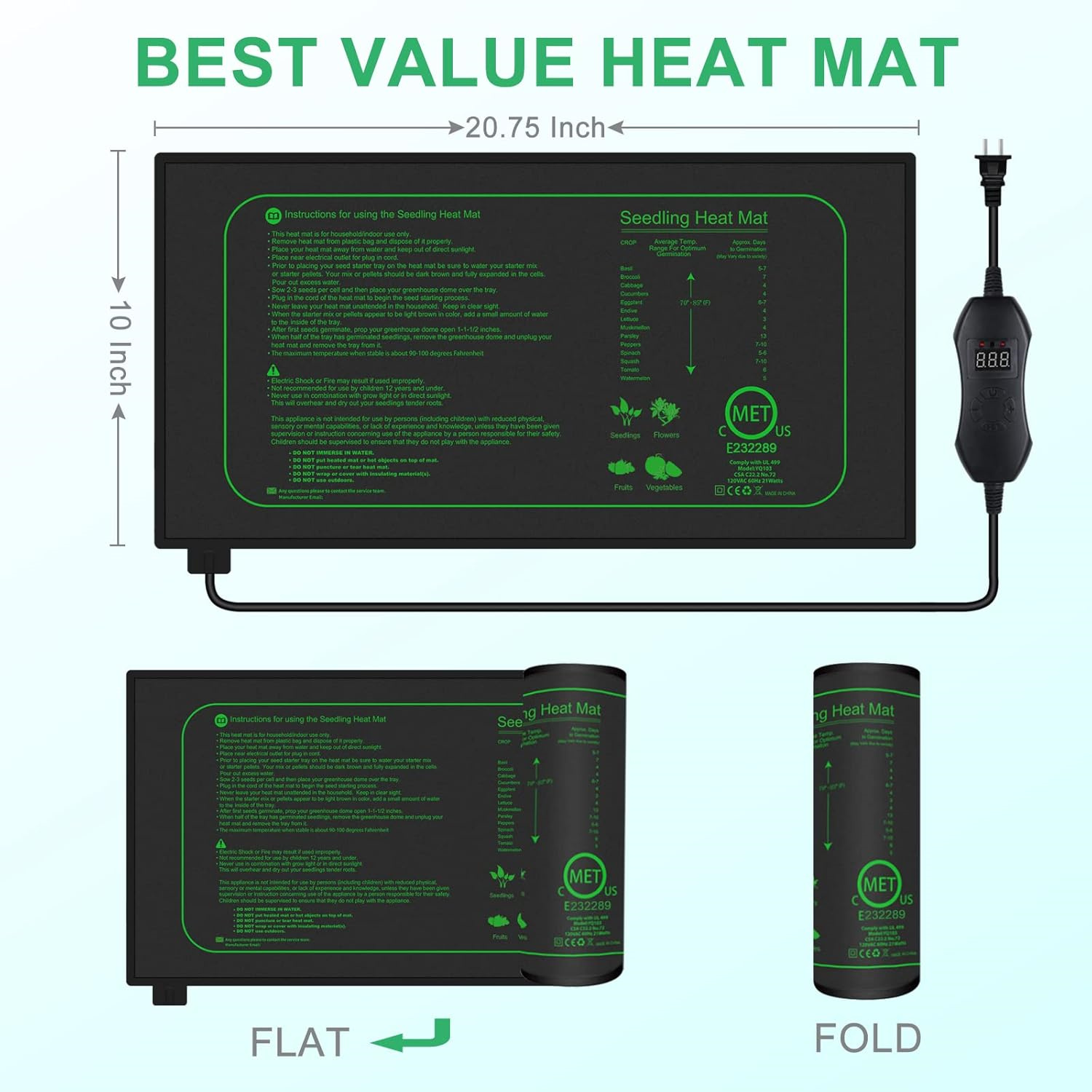 Alas Pemanas Bibit dengan Term - Seedling Heat Pad ulasan dan harga